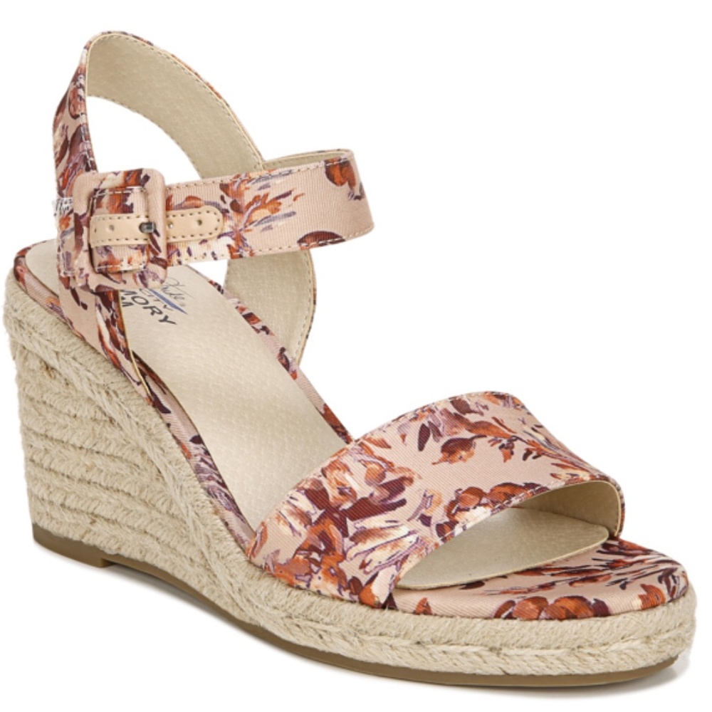 LIFESTRIDE ESPADRILLE WEDGE TANGO SANDALS NWT 8M